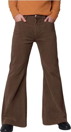 Generic Mens Corduroy Retro Flared Trousers Mens 60s 70s Cord Flares Trousers Mens Casual Flare Everyday Casual Wear Retro 1960s Cord Flares Bellbottoms Flare