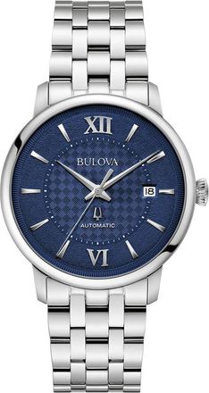 Bulova Hudson Mens Silver Watch 96B447 Stainless Steel - One Size