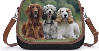 Generic Funny Three Dogs Fashion Womens Crossbody Bags Novelty Handbag Shoulder Bag Purse