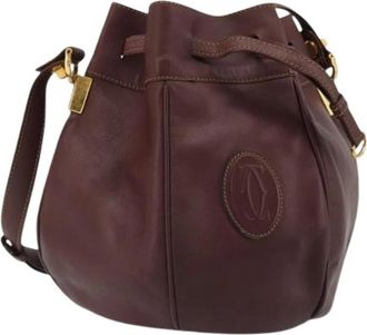 Cartier Pre-owned Shoulder Bag - Dames - Vintage Tas - Bruin - ONE Size - Leer - Vintage