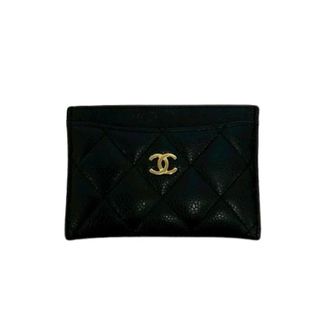 Chanel Pre-owned Wallets, female, Black, Size: ONE SIZE Pre-owned Caviar Leather Card Case