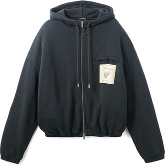Jacquemus Le Hoodie Torneo - Heren - Vesten met rits - Blauw - L - Katoen - Hoodies & sweatvesten