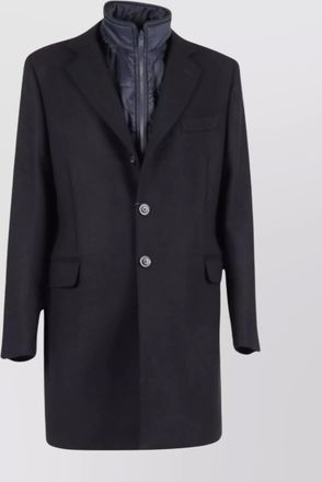 Fay wool coat with notch lapel and back vent
