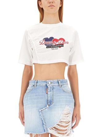Dsquared2 Cropped Fit T Shirt