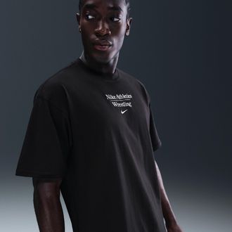 Nike Mens Wrestling Max90 T-Shirt in Black | APS506NAWR-BLK