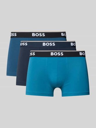 HUGO BOSS Regular Fit Trunks aus Baumwoll-Mix im 3er-Pack in Blau, Größe XXL