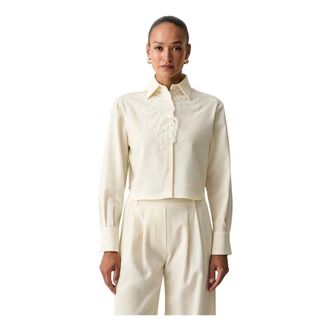 Ermanno Scervino Overhemden, Dames, Beige, M, Wol, Life Shirt