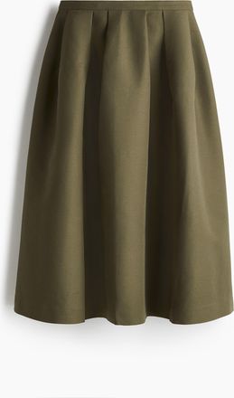 H&M Midijupe in A-Linie - Green