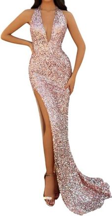 Tarik Ediz Elegant Column Evening Dress In Pink