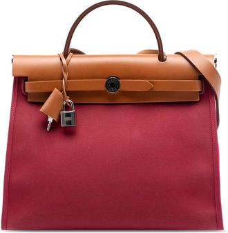 Herm&egrave;s Pre-owned Hermes Toile Herbag Zip 31 Ladies T