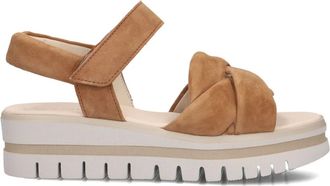 Gabor Platte Sandalen - Dames - Sandalen - Bruin - 40 1/2 EU - Leer - Schoenen