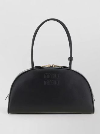 Miu Miu beau leather shoulder bag bowling silhouette