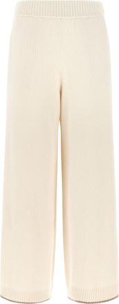 Brunello Cucinelli White Cashmere Athletic Womens Pants