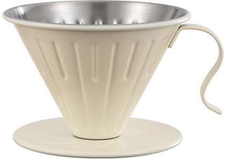 OEM Filtro De Caf&eacute; De Acero Inoxidable De Una Sola Pieza, Color Blanco Roto