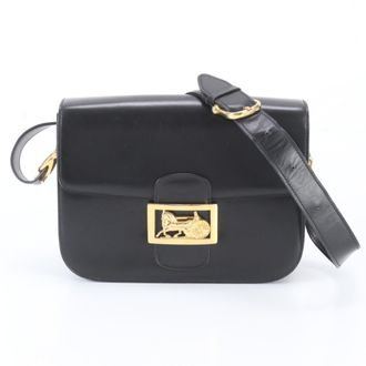 Celine Black Leather Handbag Shoulder Bag Tote Bag (Pre-Owned)
