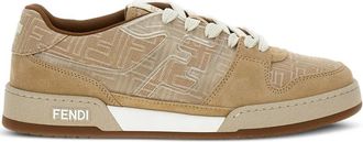 Fendi Match jacquard lace-up sneakers - Neutrals