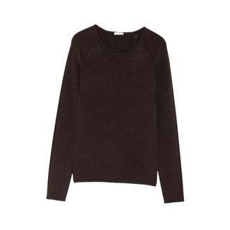 Joseph Geribbelde top met ronde hals - Dames - Truien - Bruin - Maat: S