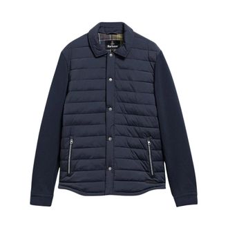 Barbour Knowle Snap Throughquilted Sweat Size: Xxl- colour: Navy - male - Barbour - Winter Jackets - Blue - 2XL - Jackets
