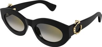 Cartier Ct 0638S Zonnebrillen - unisex - Zonnebrillen - Zwart - 53 MM - Nylon - Accessoires
