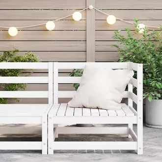 vidaXL Vidaxl - Sof&aacute; Esquinero De Jard&iacute;n De Madera Maciza De Pino Blanco