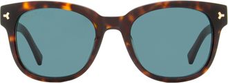 Bally BY0033H Soft Rectangular Acetate Sunglasses - Havana