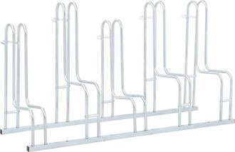 vidaXL Vidaxl - Soporte Para 5 Bicicletas Suelo Independiente Acero Galvanizado
