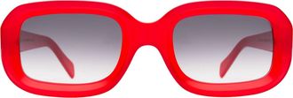 Illesteva Unisex Vinyl Sunglasses In Red/grey Gradient