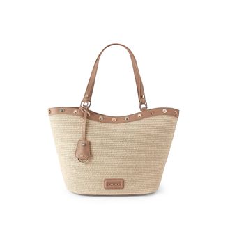 Carvela Womens Amalfi Stone Tote Bag - Beige Fabric - One Size
