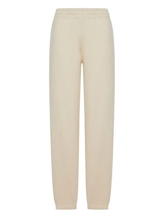 Burberry check appliqu&eacute; jogging trousers - White