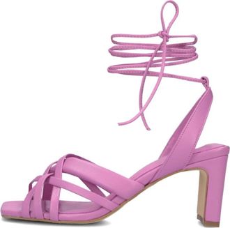 Notre-V Dames Sandalen 12372 - Dames - Sandalen met hakken - Roze - 38 EU - Leer - Schoenen