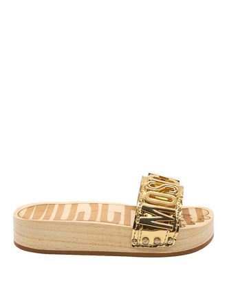 Moschino Metallic Logo Clog