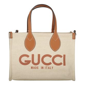 Gucci Medium Tote Bag - female - Gucci - Shopping Bags - Beige - ONE SIZE - Bags