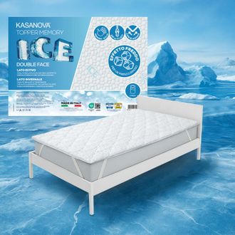KASANOVA Topper singolo memory effetto fresco Ice