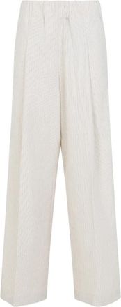 Dries Van Noten Pila Pants - Dames - Wijde Broeken - Wit - S - Katoen - Broeken