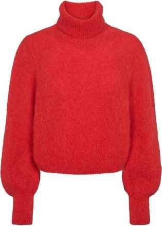 Americandreams Piro Rollneck Lange Mouwen - Dames - Coltruien - Rood - S - Wol - Truien & Vesten