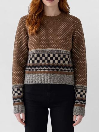 Golden Goose crewneck wool blend geometric sweater