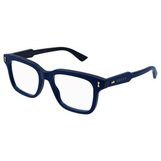 Gucci Zonnebrillen - Heren - Brillen - Blauw - 55 MM - Accessoires