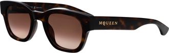 Alexander McQueen Mens Sunglasses Am0530s Havana Brown Injected