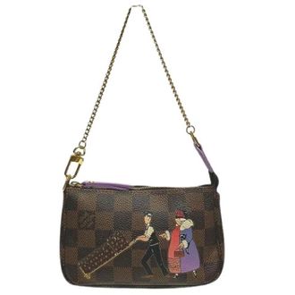 Louis Vuitton Pre-owned Mini Bags, female, Brown, Size: ONE SIZE Pre-owned Mini Pochette Accessoires Damier Pouch