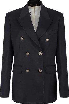 Golden Goose Zwarte double-breasted blazer - Dames - Blazers - Zwart - M - Wol - Jassen