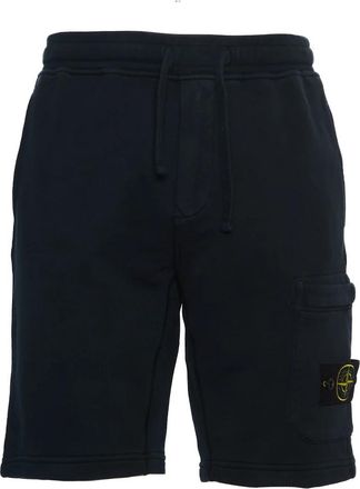 Stone Island Bermuda Fleece Sweatshirt - Heren - Korte Broeken - Blauw - XS - Katoen - Korte Broeken