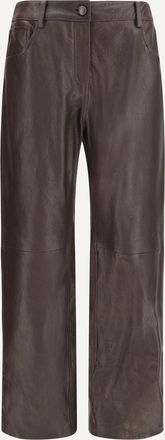 Magda Butrym Pantaloni in pelle a gamba dritta Woman 38