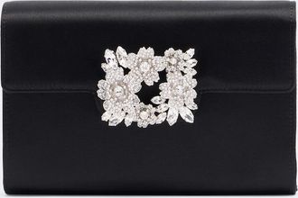 Roger Vivier Efflorescence Mini embellished satin clutch