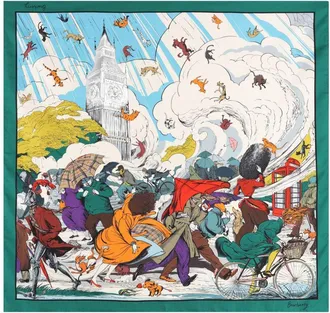 Burberry Printed Silk Foulard-Donna