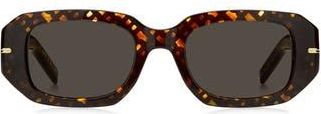 BOSS 50mm Rectangular Sunglasses in Havana Pattern at Nordstrom Rack