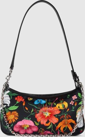 Gucci Gossip Small Shoulder Bag, Black, Fabric