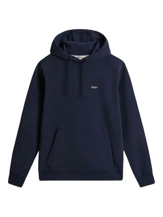 Woolrich logo interlock hoodie - men - Polyester/Cotton/Elastane - 3XL - Black