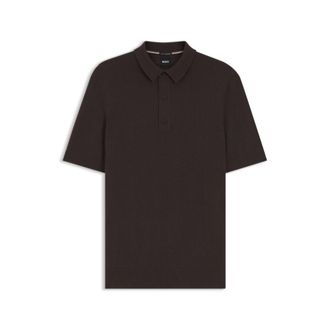 BOSS Knit polo in virgin wool
