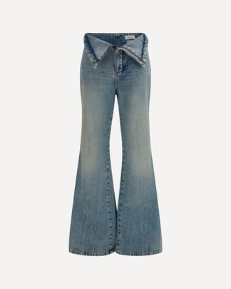 Alexander McQueen High-waisted flared cotton denim Jeans Female 26