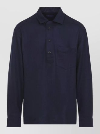 Ralph Lauren Purple Label cashmere relaxed-fit long-sleeve polo shirt